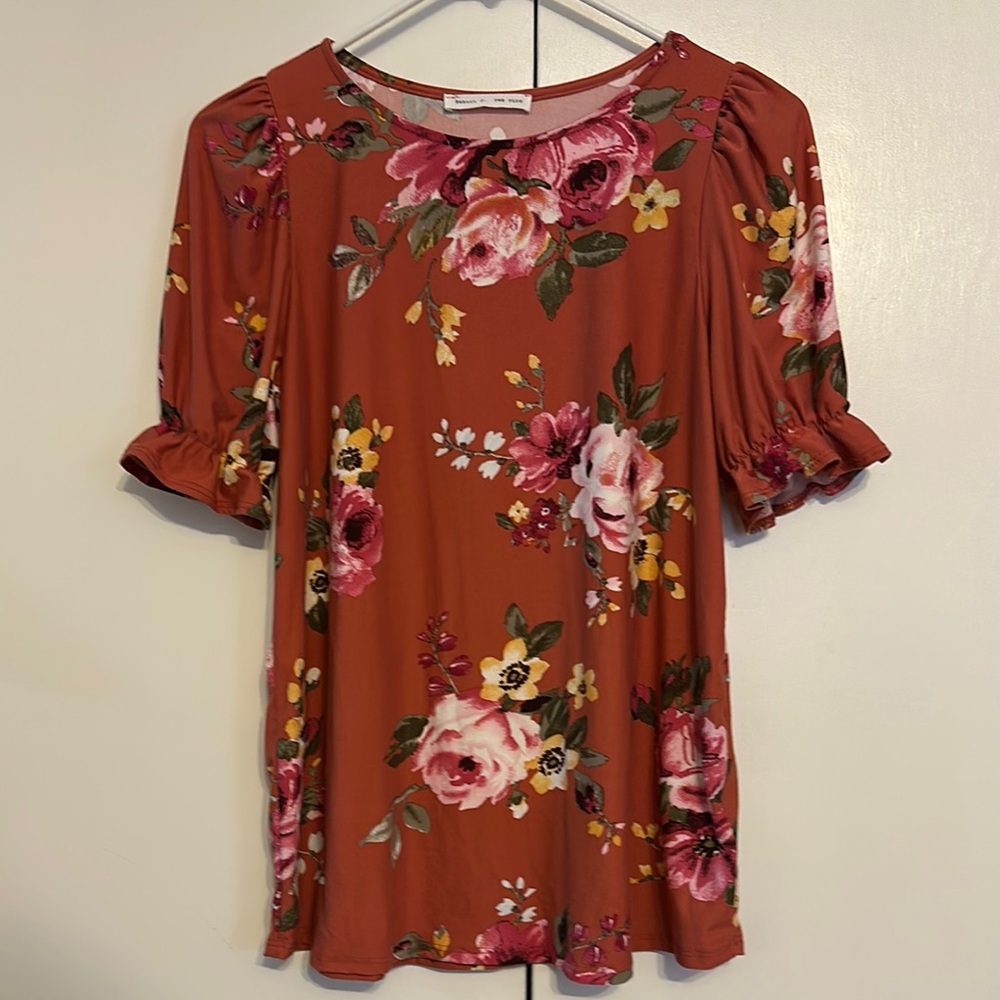 Floral Rust Women's Top